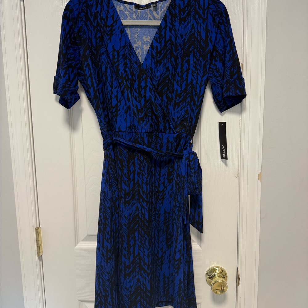 Apt. 9 Blue and Black Midi Dress